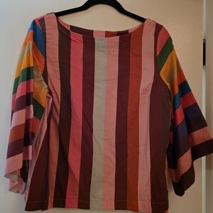 Multicolor Striped Women's Blouse